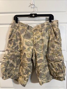 Denim & supply Polo Ralph Lauren Men Cargo Shorts tan Camo Military 31